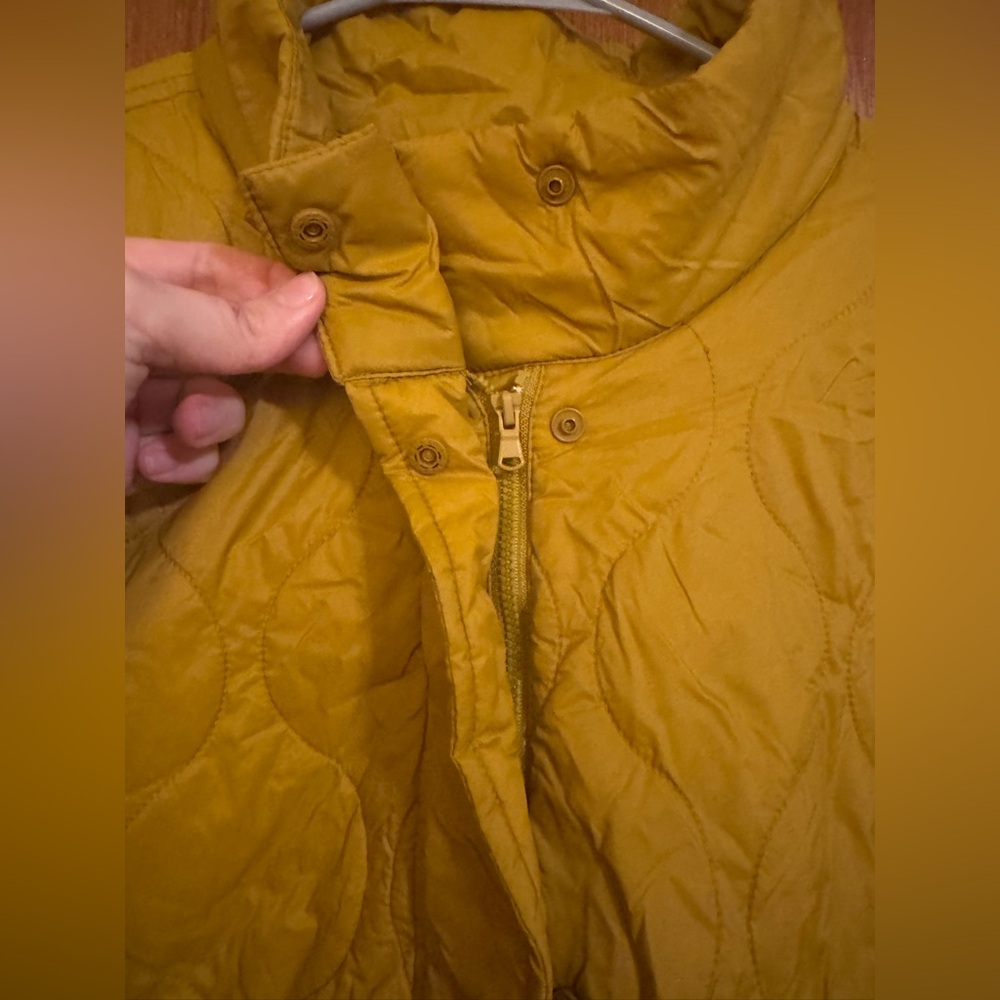 Mustard Yellow Quilted Packable Puffer Jacket - Picture 3 of 7